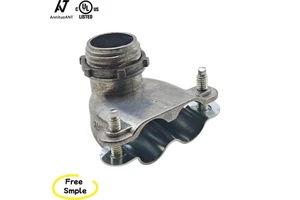 Certified 3/8 Inch Zinc Die Cast 90 Degree Cable Duplex Connectors Flex Electrical Conduit Fittings Emt Conduit and Fittings