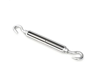 Marine Grade 304 Stainless Steel Hook And Eye Turnbuckle Rigging Hardware Adjustable Cable Tensioner For Wire Rope Suspension