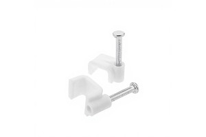 PROPART Cable Clip with Round Screw 5mm White 100pcs Model PECR5 China