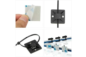 Factory 3M Self Adhesive Backed Mounts Cable Tie Saddle Tie Mounts Cable Wire Tie Mounting Base Holder Squares