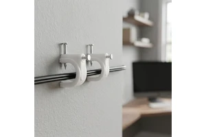 Hot Selling 4mm R Type Round Cable Clip with Steel Nail Plastic Network Cable Ladder Fixed Wall Wire Rope Clip 2.5*18
