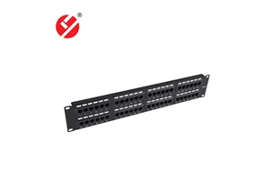 LIYUAN 48 Port Cat5e/6/Cat6A UTP Patch Panel 19 Inches 2U for Cabinet Model LY-PP5-06/LY-PP6-05