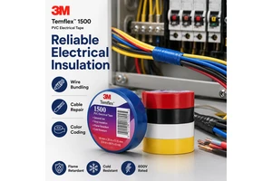 3M Temflex 1500 Vinyl Electrical Tape PVC Insulation Tape for Wire Wrapping