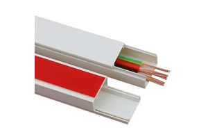 White Electric Conduit Cable Duct PVC Fireproof Plastic Cable Trunking and Wiring Ducts Wiring Accessories