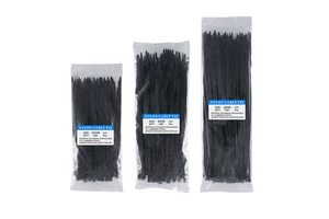 100pcs 8 Inch Self-Locking Nylon 66 Cable Ties UV Resistant for Wire Management 200mm Length 2.5mm Width RCR Brand