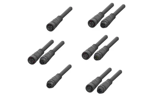 M12 Waterproof Outdoor Lighting Connectors Male to Female Plug 2 3 4 2+3 6 Cores Socket for Indoor and Outdoor Use