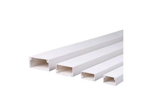 White PVC Plastic Enclosed Slot Cable Tray/Cable Duct Trunking