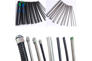 Galvanized Corrugated Electrical Conduit PVC Jacketed Metallic Grey Kitchen Appliance Explosion-Proof Metal Conduit Fittings