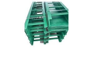 KUNBO High Strength Pultruded FRP GRP Cable Tray Corrosion Resistant Fiberglass Cable Ladder for Oil and Chemical Industry