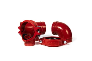 WFHSH 1-12" UL FM Certificated In Stock Grooved Pipe Fittings Coupling Tee Elbow Mechanical Tee Free Sample Flange