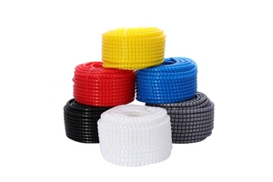 22mm polypropylene plastic cable conduit customized plastic pipe PP cable management pipe