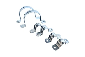 Wholesale Customized Steel Aluminium Metal Pipe Strap Clamp Clips Wire Rope R Clips U Cable Clamp Yellow Zinc Galvanized ISO9001