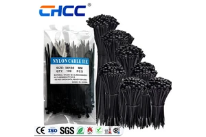 CHCC High Quality OEM ODM CE Eco-friendly UV Resistant Self-locking Plastic Zip Tie Manufacturer Nylon Cable Ties