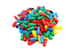 Multi-colored Cable Lugs Terminal Insulating Material Soft Protective Sleeve PVC Vinyl Rubber Wire End Caps