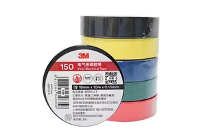 3 M Temflex PVC Vinyl Electrical Insulating Tape 150 for General Use, 18mmX10Mx0.13mm