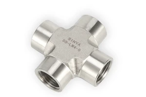 CROSS Pipe Fittings Cross Stainless Steel 316 Duplex Stainless Steel Pipe Fitting 3/4 316 BSP Pipe Thread Fitting - Cross