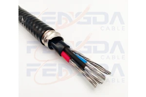 Fengda TECK90 Solid Aluminum Conductor XLPE Aluminum Armored Cable for Cable Trays Made in Tianjin