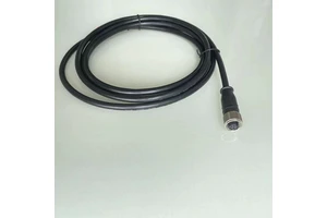 M12 A Code Cable Connector 4Pin Female Socket With Custom Cable Length For Industrial Automation Equipment