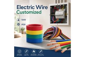 High-Temperature 100m Single Roll Bare Electrical Wire Cable H07V-U Copper Conductor Flexible PVC for Building House Wiring