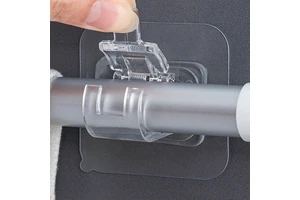 Curtain Accessories ABS Plastic No-drill Curtain Rod Bracket Wall-mounted Crossbar Hook Self-adhesive Curtain Rod Bracket