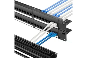 19 Inch 1U SC LC Rack Mount Fiber Optic Patchpanel CAT6 CAT5E CAT6A Cat 6 48 Port RJ45 Network Patch Panel