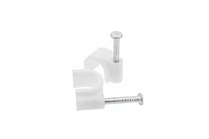 PROPART PECR6 Cable Clip with Round Screw 6mm White 100pcs