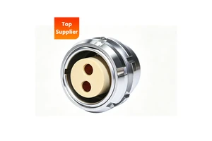 BEXKOM IP68 Waterproof Circular Connector Connector 2*powers(50A) High Current Power Data Combo Brass Chrome Shell Customizable