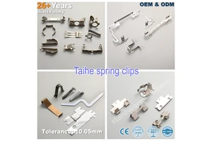 Custom Made OEM Design Precision Stamping Sheet Metal Parts Stainless Carbon Steel Brass Copper Small Flat Leaf Spring Clips