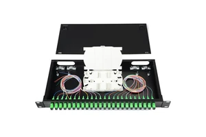 SC/APC 24Core 1U Fiber Optic Patch Panel Rack Terminal Box 19 Inch Rackmount OTB Distribution Frame TCP FTTX 5-Year Warranty