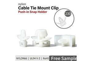 Nylon Fastener Push-In Cable Tie Mount Wing-Clip Snap-In PCB Wire Holder Nylon66 UL94 V-2 PA66 Insulation White 4mm-8mm