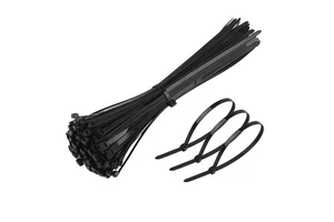 Factory 14.5-inch Zip Ties 7.6x370mm Heavy Duty Nylon Cable Ties 120lbs Tensile Strength Black White Plastic Tie Wraps 100-Pack