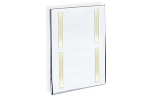 Acrylic Vertical Wall Mount Document Holder with Adhesive Tape