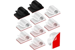 Self-adhesive Cable Clamp with 3M Adhesive Cable Clips Small Round Type Plastic Nylon Cable Organizer Clip