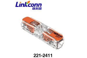 4 mm Cable Connector Push-in Wire Terminal Connector US Listed Quick Connect Electrical Connector Accessories Wagos 221-2411