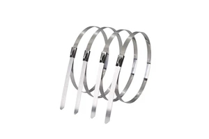 SS304 Stainless Steel Durable Self Locking PVC Coated Cable Zip Tie Clips