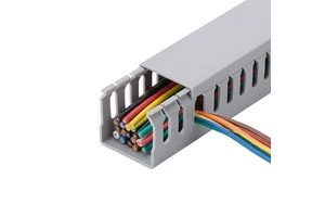 Professional Gray Slotted Conductor Routing PVC 40x40mm for CNC Control Enclosures Factory Direct Wholesale Supply Wire Duct