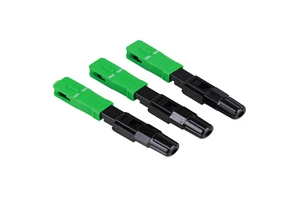 Damu SC/APC Fast Connector Green CE Certified Field Termination Single Mode No Polish for FTTH Drop Cable Installation