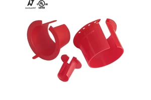 1/2" Red Non-Metallic for High-Temperature Heat Shrinkable Anti-Short Bushings Pull Tab for Armored Conduit Fittings