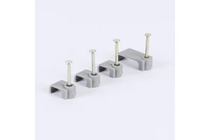 Twin Earth Flat Cable Clips,Grey UK Clip,Nail Wire Clip