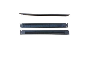 19 Inch 1U Black Metal Brush Patch Panel for Cable Management