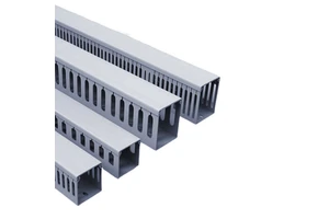 Industrial Gray Wide Slot PVC 40x40mm Wire Routing for Control Cabinet Builders Factory Wholesale Electrical Cable Duct
