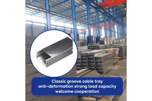 Industrial Groove Cable Tray Heavy Duty Enclosed Wire Management System for Power Plant Factory Warehouse Customizable
