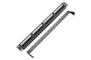 Factory Directly Sales 24port Patch Panel Cat6 Cable Panel Keystone Use for 19inch Server Racks 1u Patch Panel Cat5 Cat6