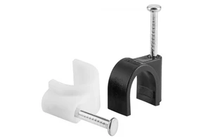 Wholesale 4mm to 40mm Black White R Type Round Wire Wall Plastic Square Clip U Shape Nail Cable Clip Pipe Wall Hanging PVC Pipe
