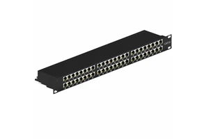 CAT6 Shielded 48 Port RJ45 Patch Panel 1U 19 Inch Rack Mount for Network Cabinet Server Rack Cabling System