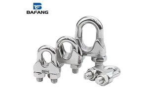 304 Stainless Steel Wire Rope Locking Clip Clamp Tightener Double Clip Single Clip Fastener Self-locking Buckle Tightener