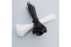 Black and White Self-locking Nylon Cable Tie, Multifunctional Cable Tie, Cable Tie