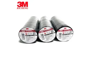 3M 150 PVC Insulating Tape 18mm x 10m Flame Retardant Heat Resistant Vinyl Electrical Tape RoHS Compliant Black 300pc/ctn