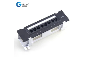8 Port RJ45 Cat.6 or Cat.5e UTP Wall-mounted Mini Patch Panel