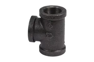 Black Malleable Iron Pipe NPT Fittings Fire Fighting Fire Protection System Tight Connector Tee Pipes Conduits & Fittings